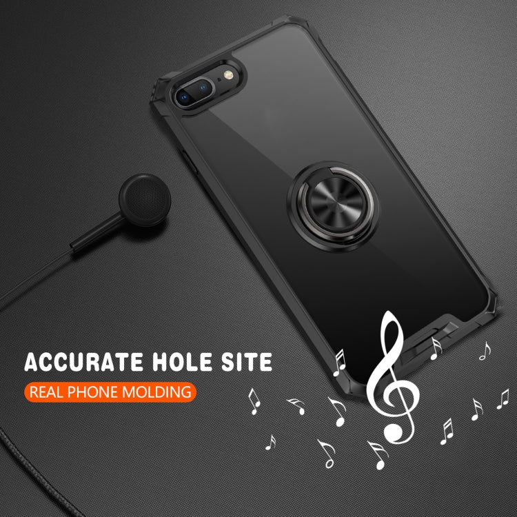 Armor Ring PC + TPU Magnetic Shockproof Protective Case For iPhone 8 Plus / 7 Plus