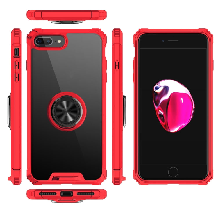 Armor Ring PC + TPU Magnetic Shockproof Protective Case For iPhone 8 Plus / 7 Plus