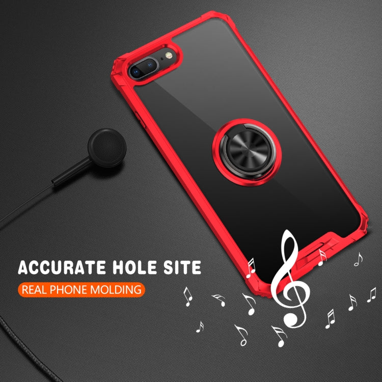 Armor Ring PC + TPU Magnetic Shockproof Protective Case For iPhone 8 Plus / 7 Plus