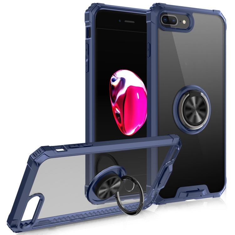 Armor Ring PC + TPU Magnetic Shockproof Protective Case For iPhone 8 Plus / 7 Plus