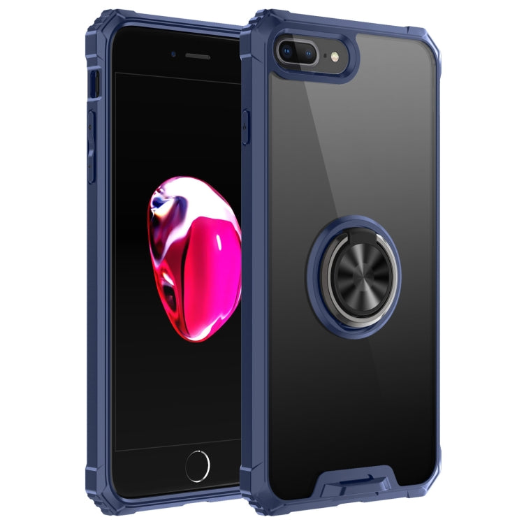Armor Ring PC + TPU Magnetic Shockproof Protective Case For iPhone 8 Plus / 7 Plus