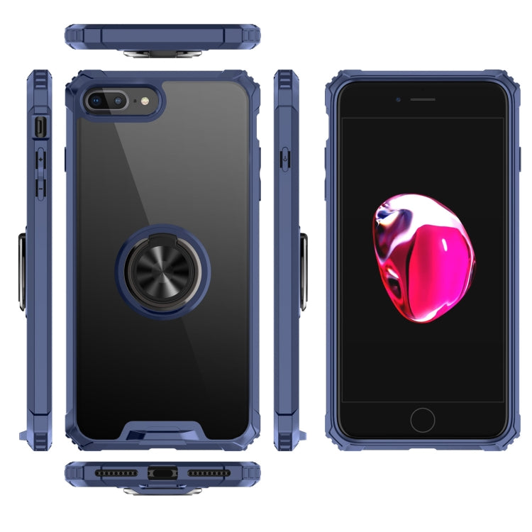 Armor Ring PC + TPU Magnetic Shockproof Protective Case For iPhone 8 Plus / 7 Plus