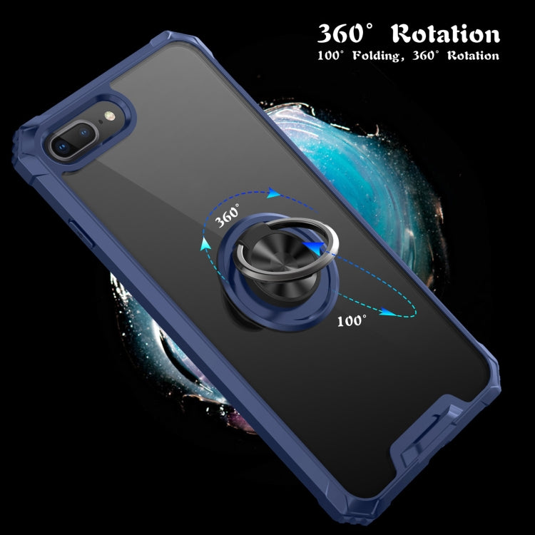 Armor Ring PC + TPU Magnetic Shockproof Protective Case For iPhone 8 Plus / 7 Plus