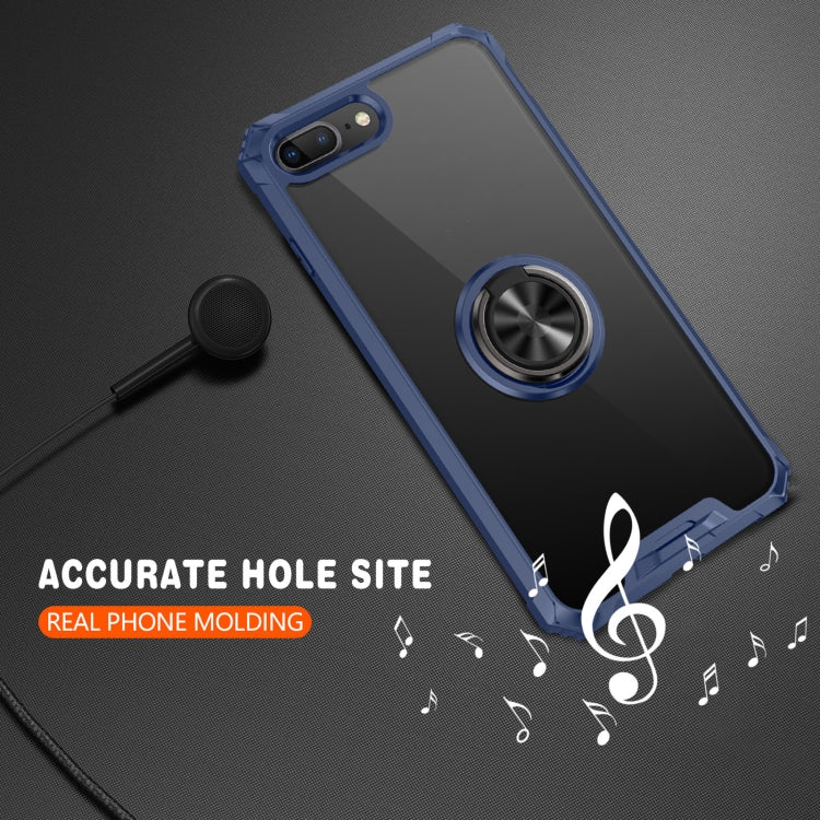 Armor Ring PC + TPU Magnetic Shockproof Protective Case For iPhone 8 Plus / 7 Plus