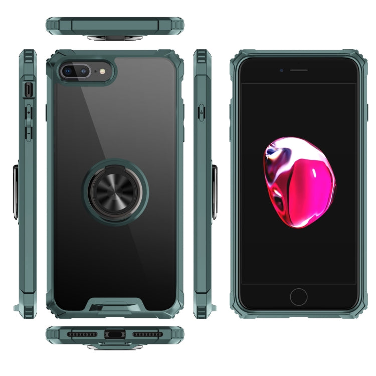 Armor Ring PC + TPU Magnetic Shockproof Protective Case For iPhone 8 Plus / 7 Plus