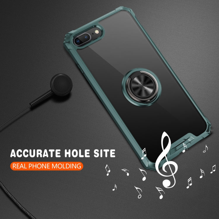 Armor Ring PC + TPU Magnetic Shockproof Protective Case For iPhone 8 Plus / 7 Plus