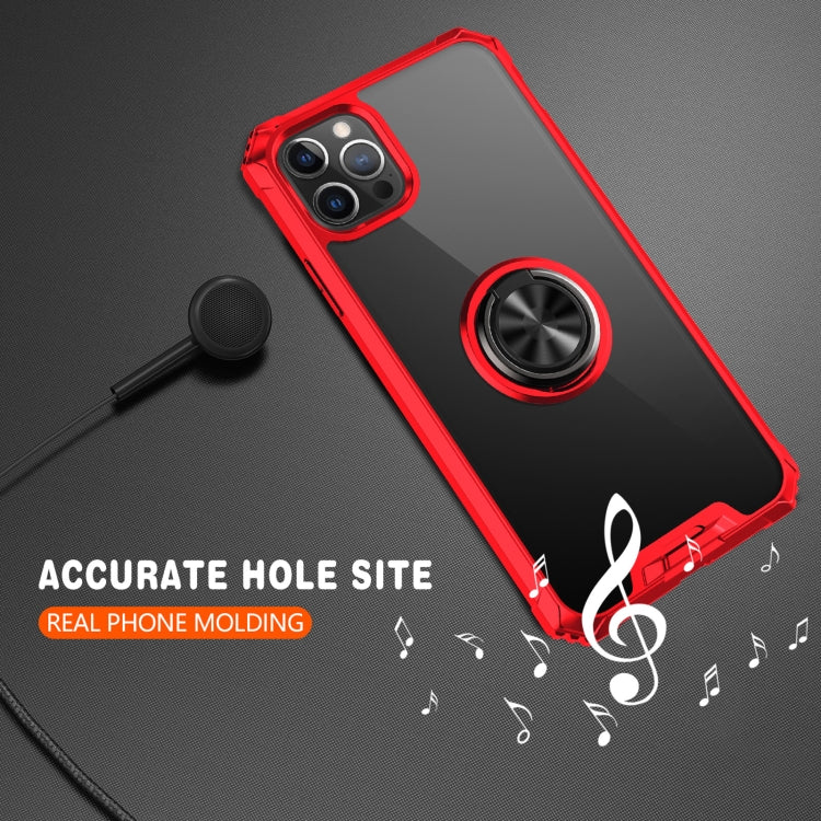 For iPhone 11 Pro Armor Ring PC + TPU Magnetic Shockproof Protective Case