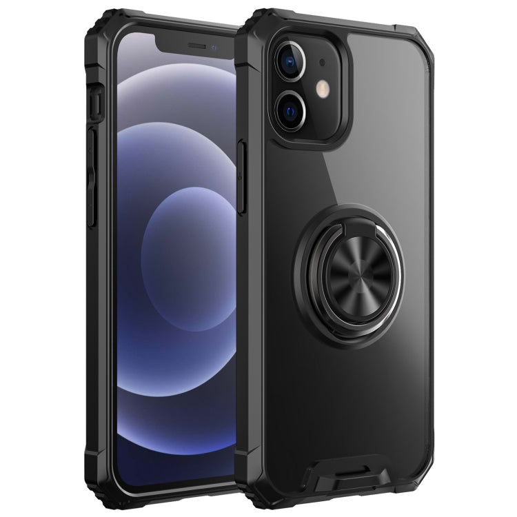 For iPhone 12 mini Armor Ring PC + TPU Magnetic Shockproof Protective Case