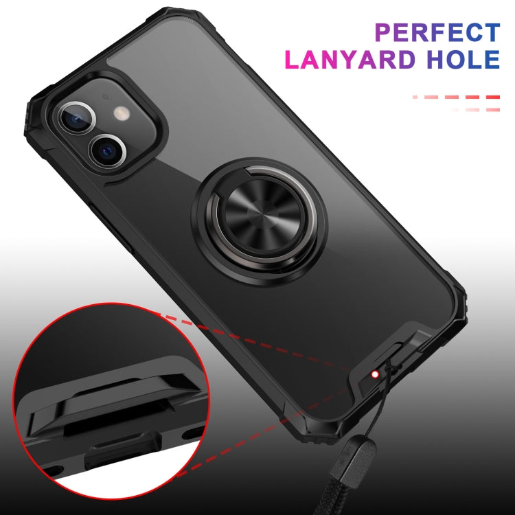 For iPhone 12 mini Armor Ring PC + TPU Magnetic Shockproof Protective Case