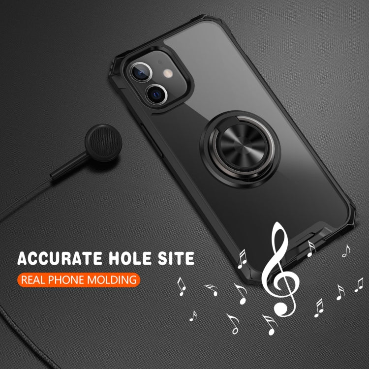 For iPhone 12 mini Armor Ring PC + TPU Magnetic Shockproof Protective Case