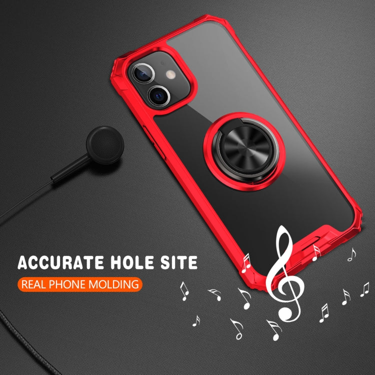 For iPhone 12 mini Armor Ring PC + TPU Magnetic Shockproof Protective Case