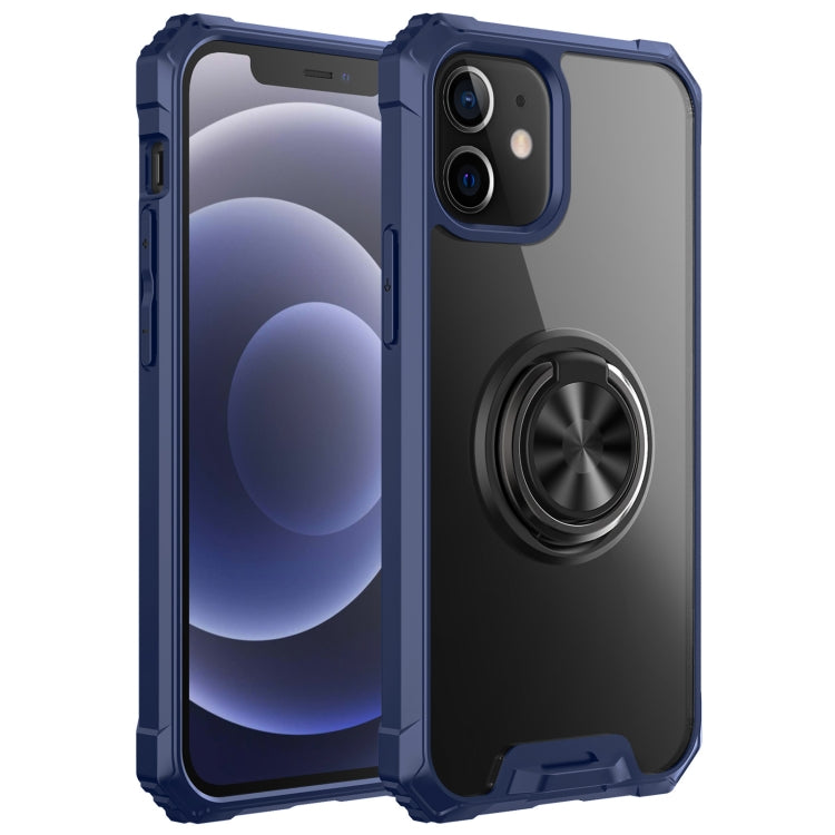 For iPhone 12 mini Armor Ring PC + TPU Magnetic Shockproof Protective Case