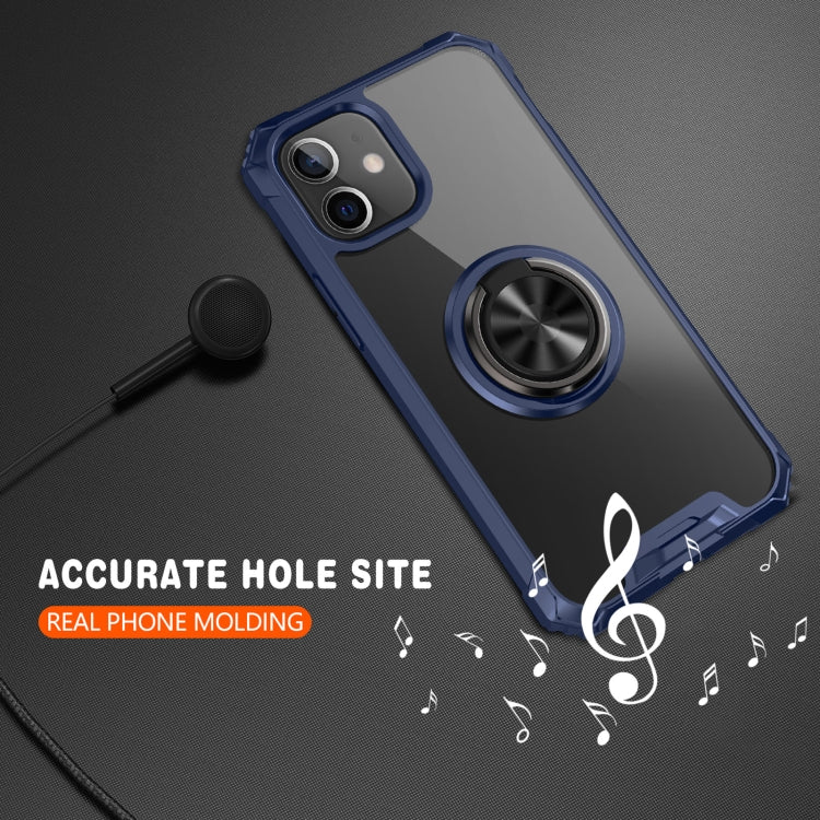 For iPhone 12 mini Armor Ring PC + TPU Magnetic Shockproof Protective Case