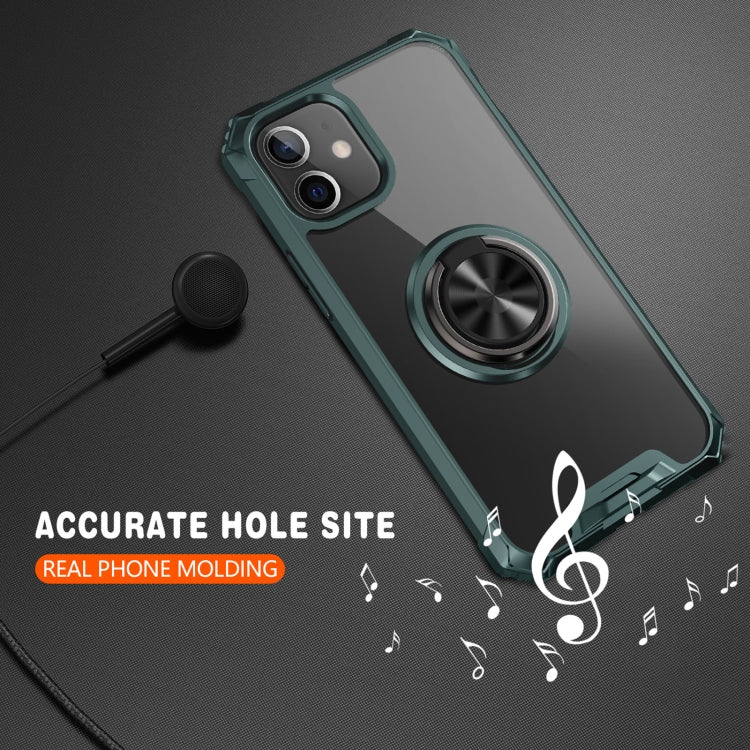 For iPhone 12 mini Armor Ring PC + TPU Magnetic Shockproof Protective Case