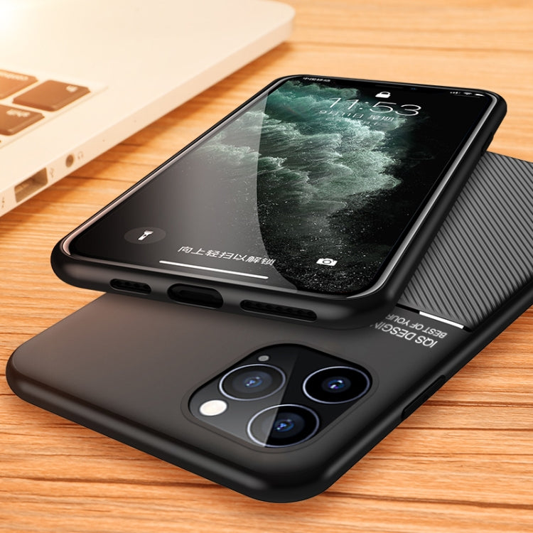 For iPhone 12 mini Classic Tilt Strip Grain Magnetic Shockproof PC + TPU Case