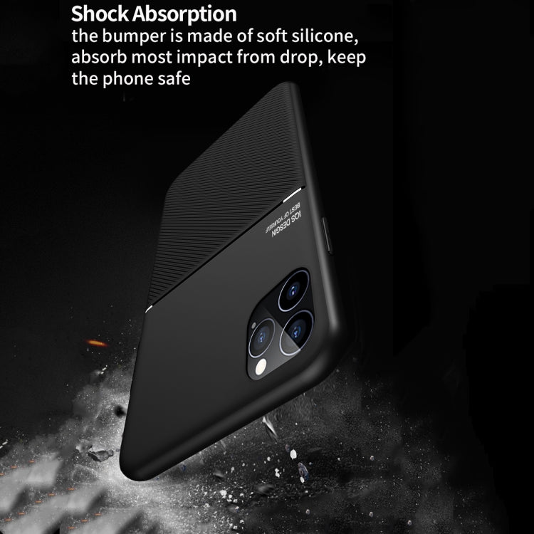 For iPhone 12 mini Classic Tilt Strip Grain Magnetic Shockproof PC + TPU Case