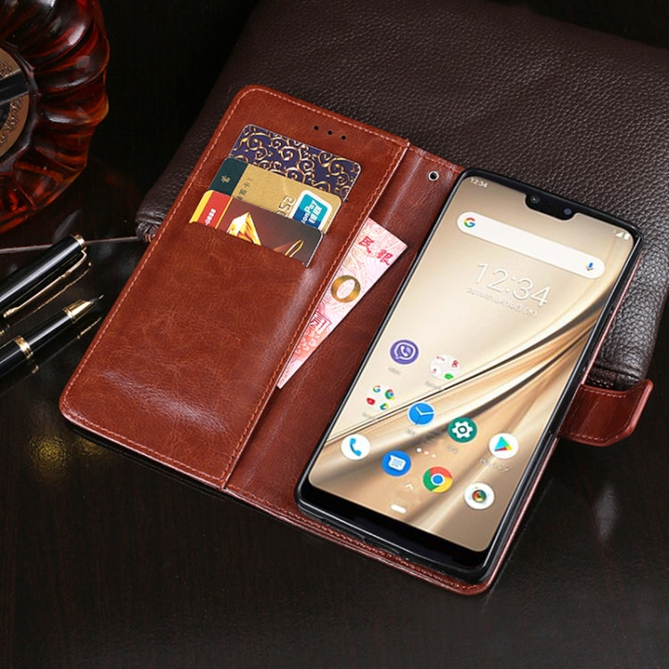 For Fujitsu Arrows RX idewei Crazy Horse Texture Horizontal Flip Leather Case with Holder & Card Slots & Wallet
