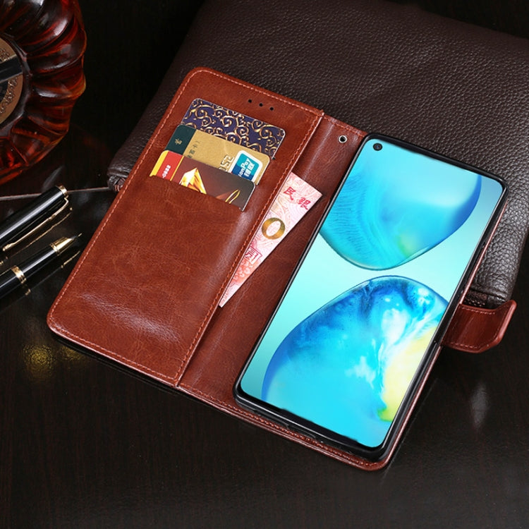 For Infinix Note 8i idewei Crazy Horse Texture Horizontal Flip Leather Case with Holder & Card Slots & Wallet