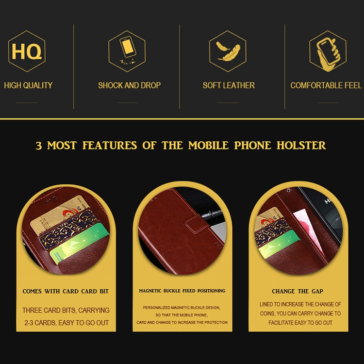 For Infinix Note 8i idewei Crazy Horse Texture Horizontal Flip Leather Case with Holder & Card Slots & Wallet