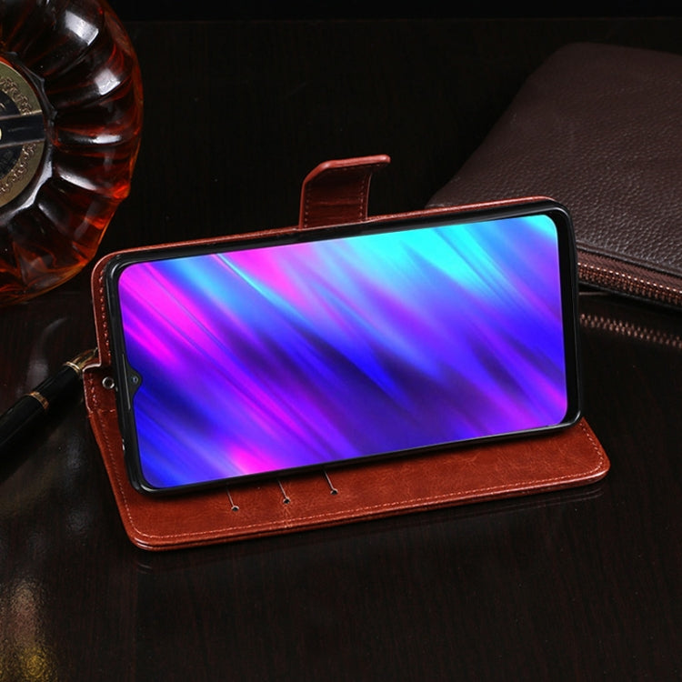 For Meizu M10 idewei Crazy Horse Texture Horizontal Flip Leather Case with Holder & Card Slots & Wallet