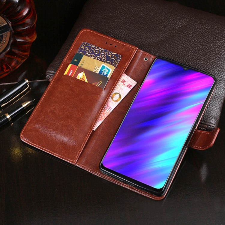 For Meizu M10 idewei Crazy Horse Texture Horizontal Flip Leather Case with Holder & Card Slots & Wallet