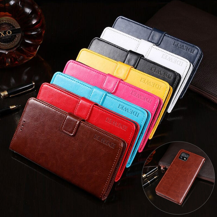 For vivo Y52s idewei Crazy Horse Texture Horizontal Flip Leather Case with Holder & Card Slots & Wallet