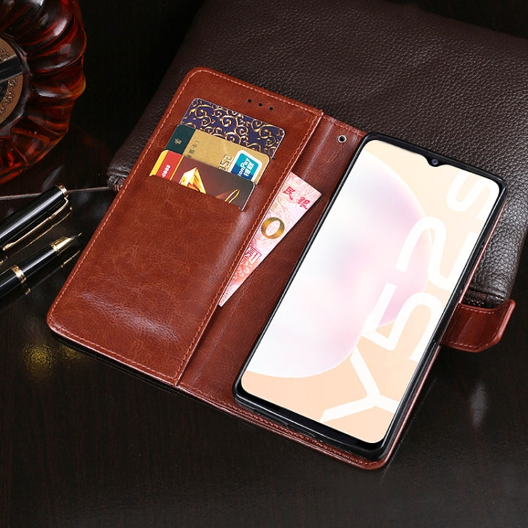 For vivo Y52s idewei Crazy Horse Texture Horizontal Flip Leather Case with Holder & Card Slots & Wallet