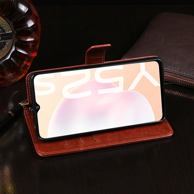 For vivo Y52s idewei Crazy Horse Texture Horizontal Flip Leather Case with Holder & Card Slots & Wallet