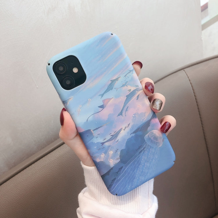 For iPhone 12 / 12 Pro Water Sticker Shockproof Hard Protective Case