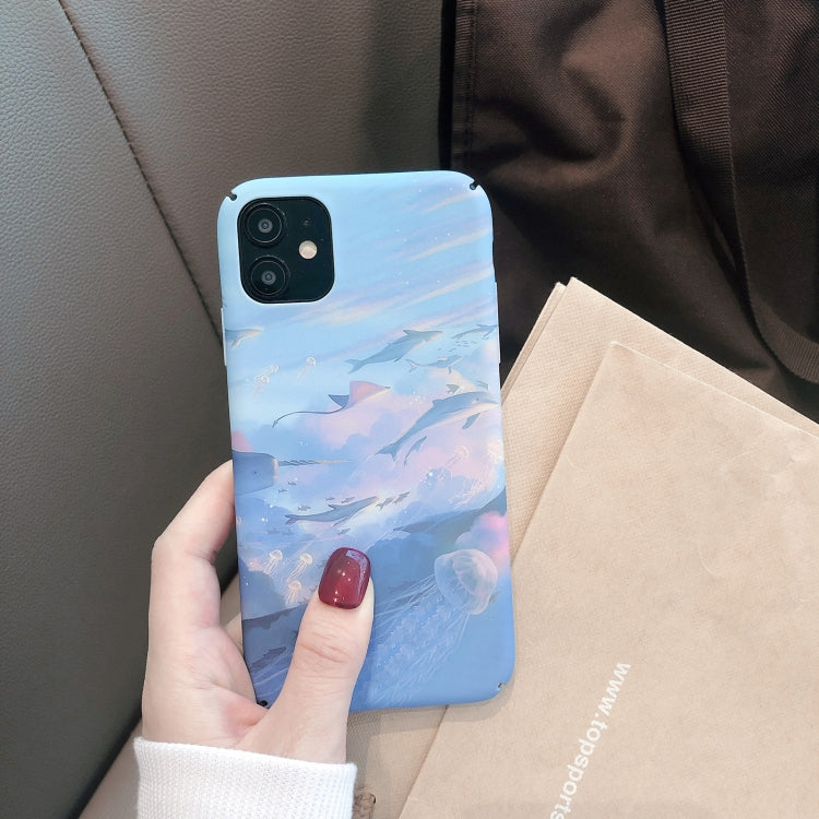 For iPhone 12 Pro Max Water Sticker Shockproof Hard Protective Case
