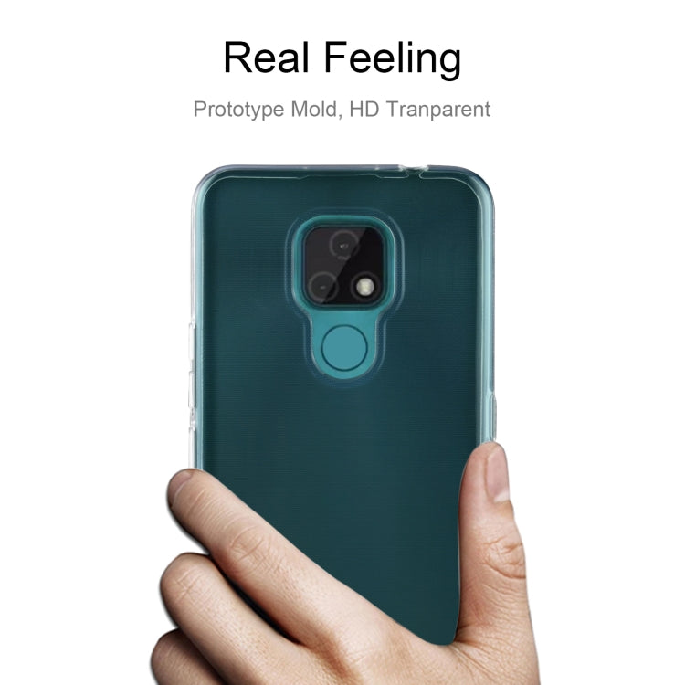 For Motorola Moto E7 0.75mm Ultra-thin Transparent TPU Soft Protective Case