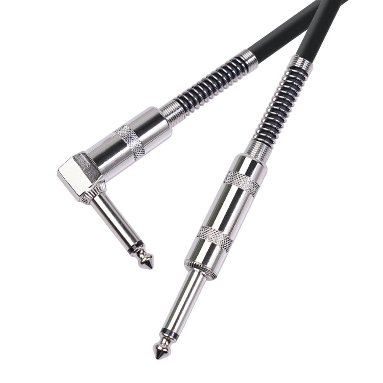 TC048SL 6.35mm Plug Straight to Elbow Electric Guitar Audio Cable, Cable Length:10m