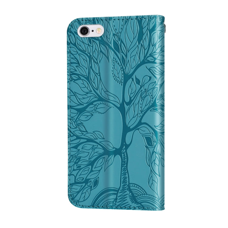 Life of Tree Embossing Pattern Horizontal Flip Leather Case with Holder & Card Slot & Wallet & Photo Frame & Lanyard For iPhone 6 & 6s