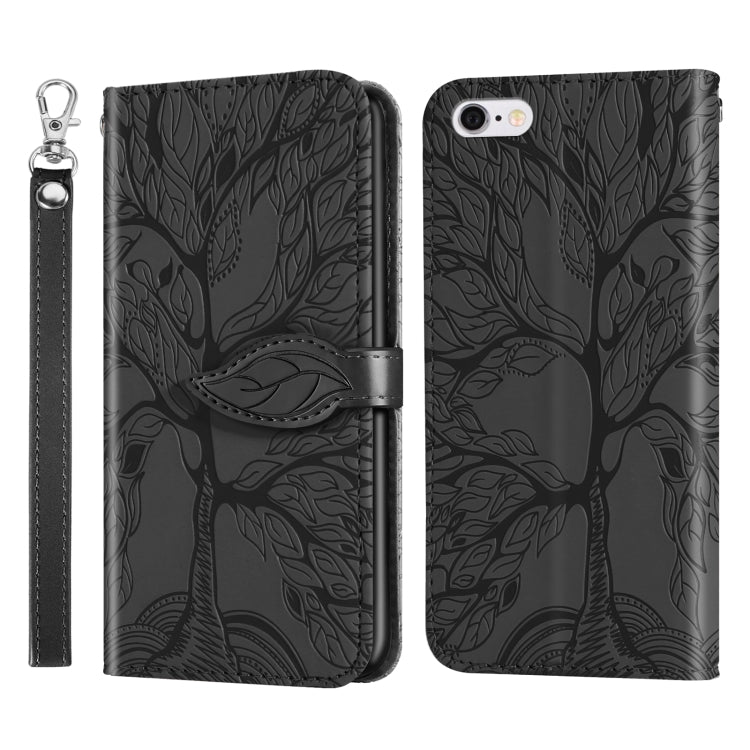 Life of Tree Embossing Pattern Horizontal Flip Leather Case with Holder & Card Slot & Wallet & Photo Frame & Lanyard For iPhone 6 & 6s
