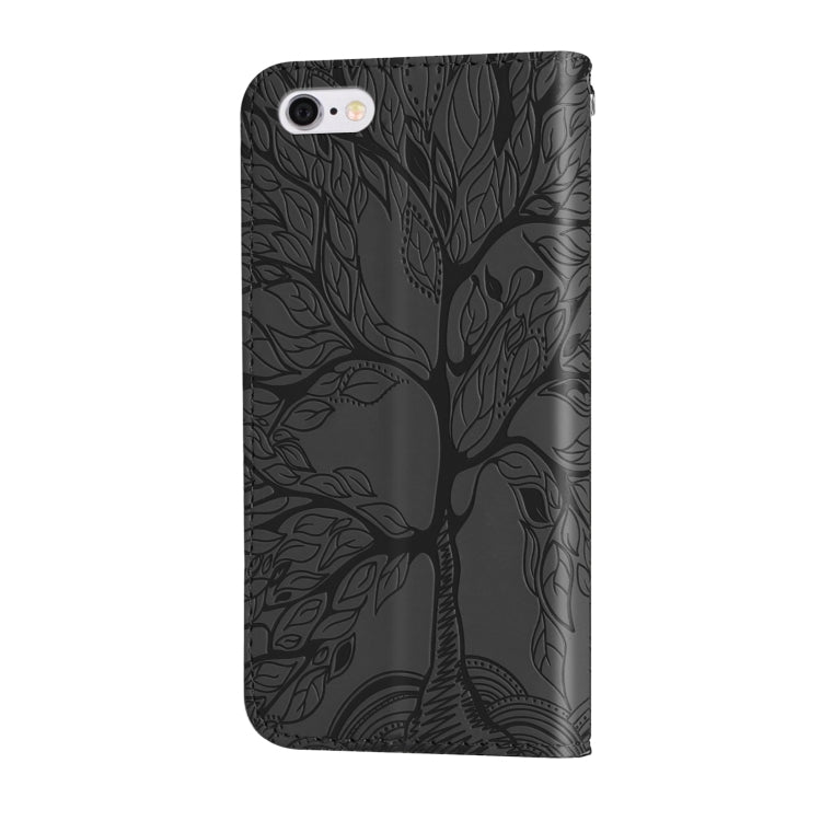 Life of Tree Embossing Pattern Horizontal Flip Leather Case with Holder & Card Slot & Wallet & Photo Frame & Lanyard For iPhone 6 Plus & 6s Plus