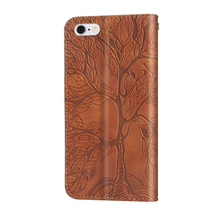 Life of Tree Embossing Pattern Horizontal Flip Leather Case with Holder & Card Slot & Wallet & Photo Frame & Lanyard For iPhone 6 Plus & 6s Plus