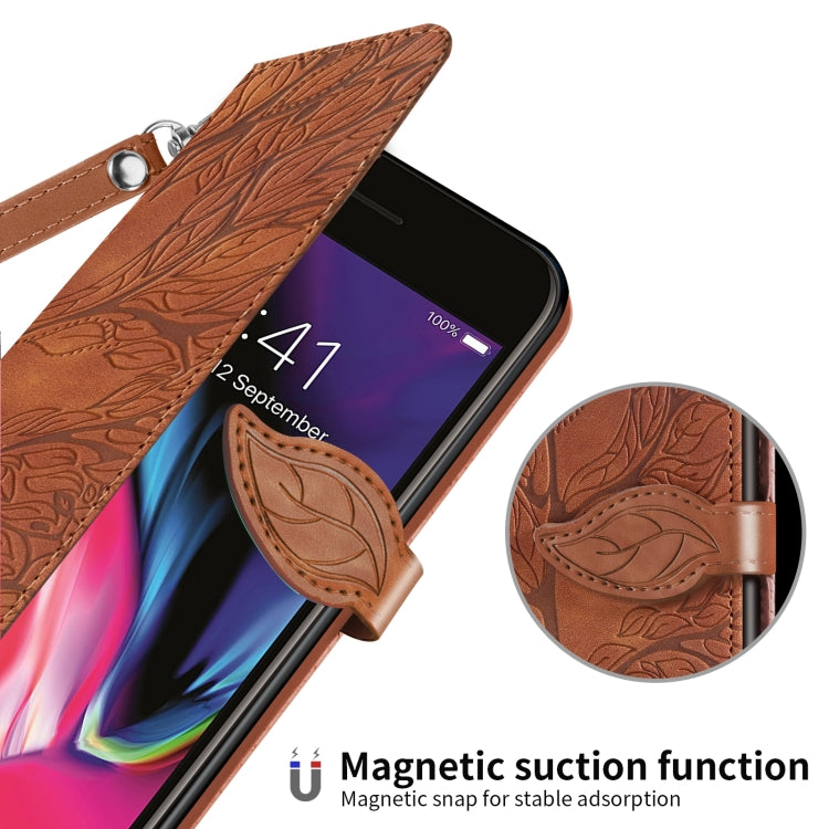 Life of Tree Embossing Pattern Horizontal Flip Leather Case with Holder & Card Slot & Wallet & Photo Frame & Lanyard For iPhone 6 Plus & 6s Plus