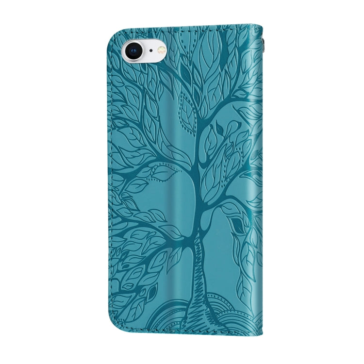 Life of Tree Embossing Pattern Horizontal Flip Leather Case with Holder & Card Slot & Wallet & Photo Frame & Lanyard For iPhone 8 & 7