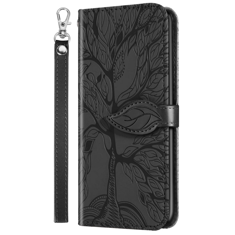 For iPhone 11 Life of Tree Embossing Pattern Horizontal Flip Leather Case with Holder & Card Slot & Wallet & Photo Frame & Lanyard