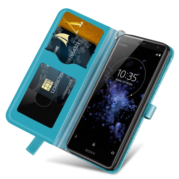 For Sony Xperia XZ2 Life of Tree Embossing Pattern Horizontal Flip Leather Case with Holder & Card Slot & Wallet & Photo Frame & Lanyard