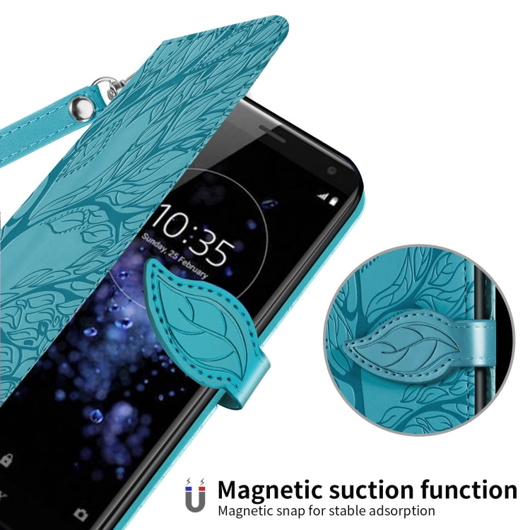 For Sony Xperia XZ2 Life of Tree Embossing Pattern Horizontal Flip Leather Case with Holder & Card Slot & Wallet & Photo Frame & Lanyard