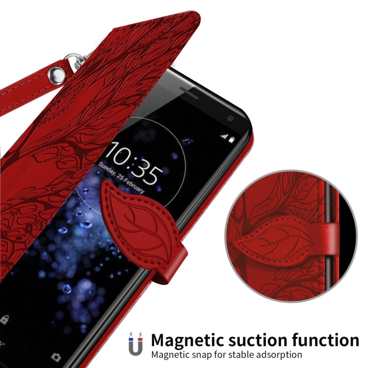 For Sony Xperia XZ2 Life of Tree Embossing Pattern Horizontal Flip Leather Case with Holder & Card Slot & Wallet & Photo Frame & Lanyard