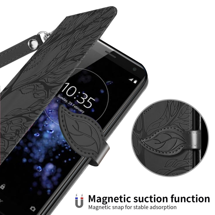 For Sony Xperia XZ2 Life of Tree Embossing Pattern Horizontal Flip Leather Case with Holder & Card Slot & Wallet & Photo Frame & Lanyard