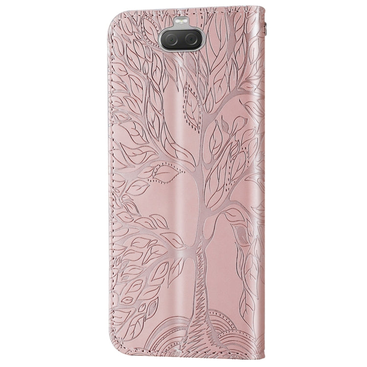 For Sony Xperia 8 Life of Tree Embossing Pattern Horizontal Flip Leather Case with Holder & Card Slot & Wallet & Photo Frame & Lanyard