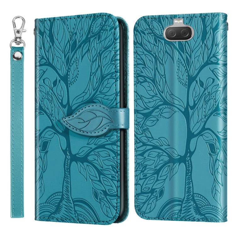 For Sony Xperia 8 Life of Tree Embossing Pattern Horizontal Flip Leather Case with Holder & Card Slot & Wallet & Photo Frame & Lanyard