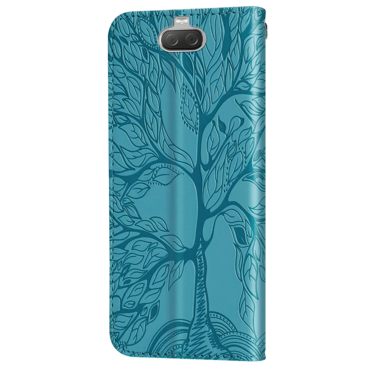 For Sony Xperia 8 Life of Tree Embossing Pattern Horizontal Flip Leather Case with Holder & Card Slot & Wallet & Photo Frame & Lanyard