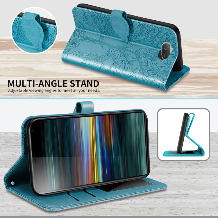 For Sony Xperia 8 Life of Tree Embossing Pattern Horizontal Flip Leather Case with Holder & Card Slot & Wallet & Photo Frame & Lanyard