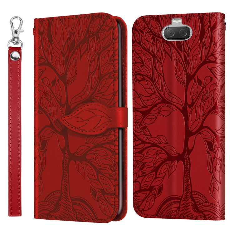 For Sony Xperia 8 Life of Tree Embossing Pattern Horizontal Flip Leather Case with Holder & Card Slot & Wallet & Photo Frame & Lanyard