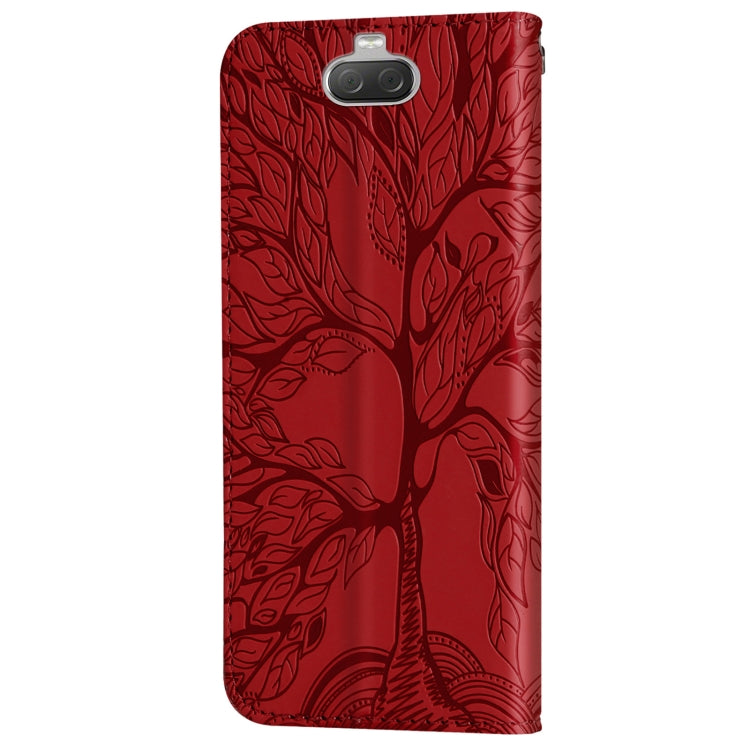 For Sony Xperia 8 Life of Tree Embossing Pattern Horizontal Flip Leather Case with Holder & Card Slot & Wallet & Photo Frame & Lanyard