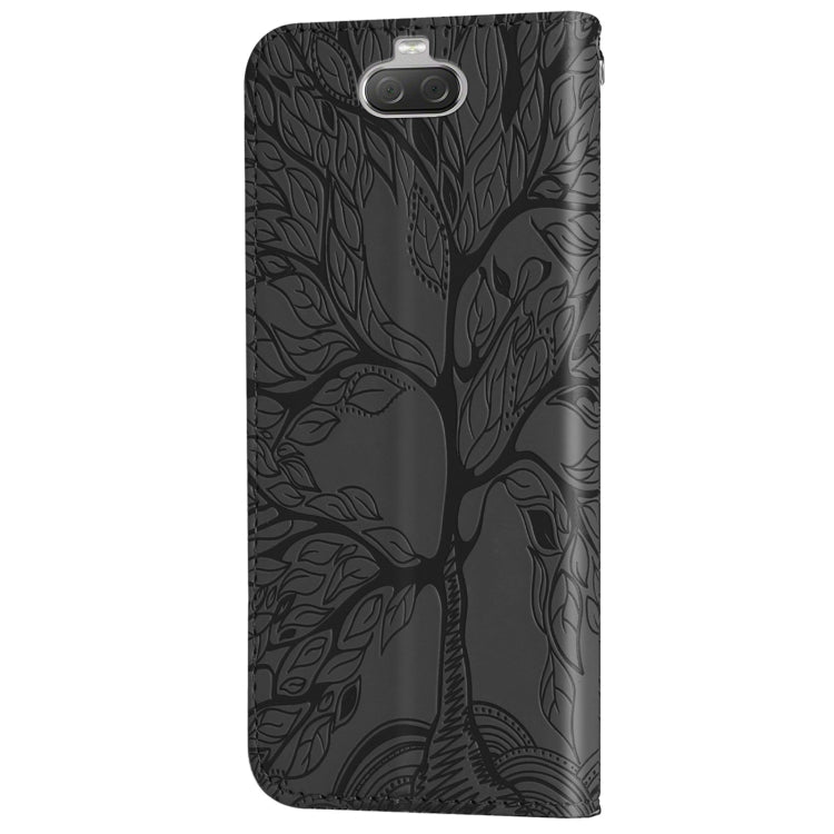 For Sony Xperia 8 Life of Tree Embossing Pattern Horizontal Flip Leather Case with Holder & Card Slot & Wallet & Photo Frame & Lanyard